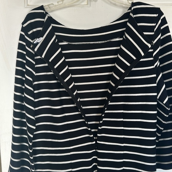 Old Navy XL midi dress black and white stripes - Picture 4 of 4